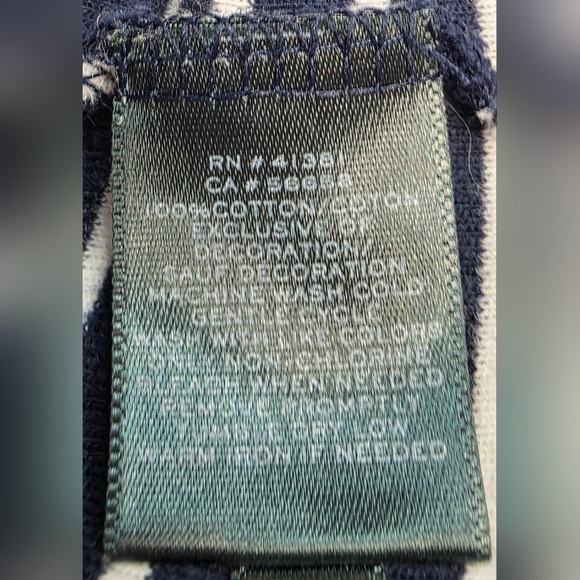 Ralph Lauren Women's Navy and White Striped Tee. 100% Cotton 3X - Picture 11 of 13